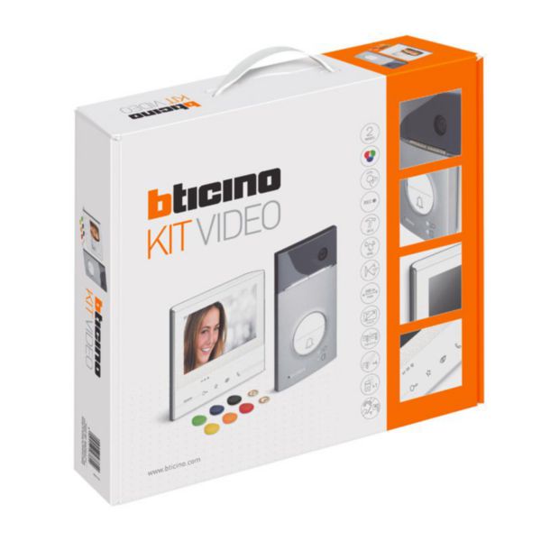 Kit portier résidentiel vidéo couleur mains-libres à mémoire d'image Classe 300 Evolué Blanc