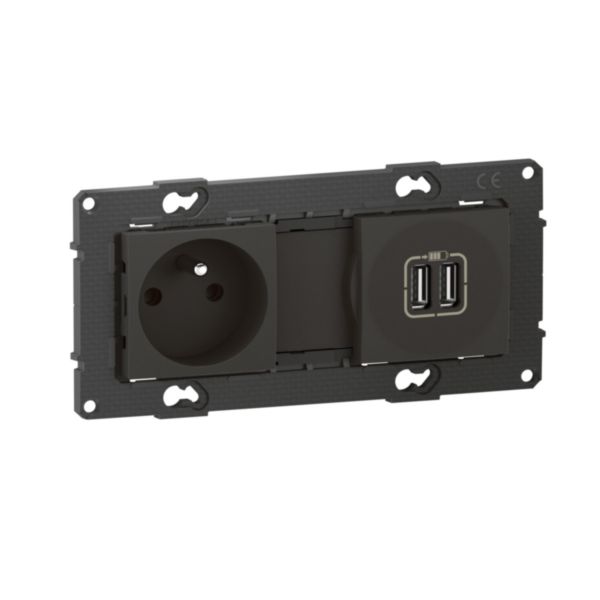 Prise de courant 16A avec prise double USB 3A précâblées précâblées Altège avec connexion à bornes automatiques - finition Nuit - Page 8