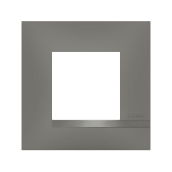 Plaque Altège Collection Classico 1 poste finition Nuage - effet aluminium avec liseré effet aluminium