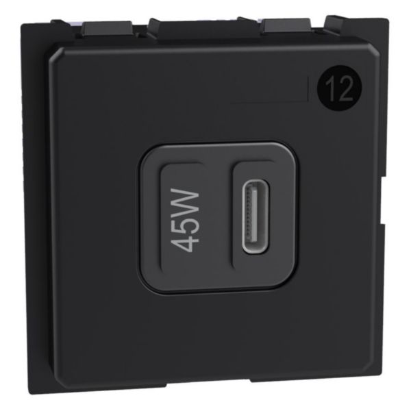 Prise USB Type C Living Now - 45W Power Delivery -100/240V - 2 modules