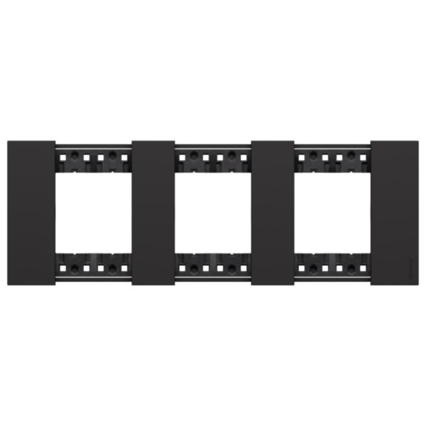 Plaque de finition Living Now Collection Les Noirs matière polymère 3x2 modules - finition Noir