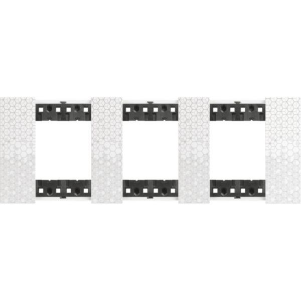 Plaque de finition Living Now Collection Les Blancs matière polymère 3x2 modules - finition Pixel