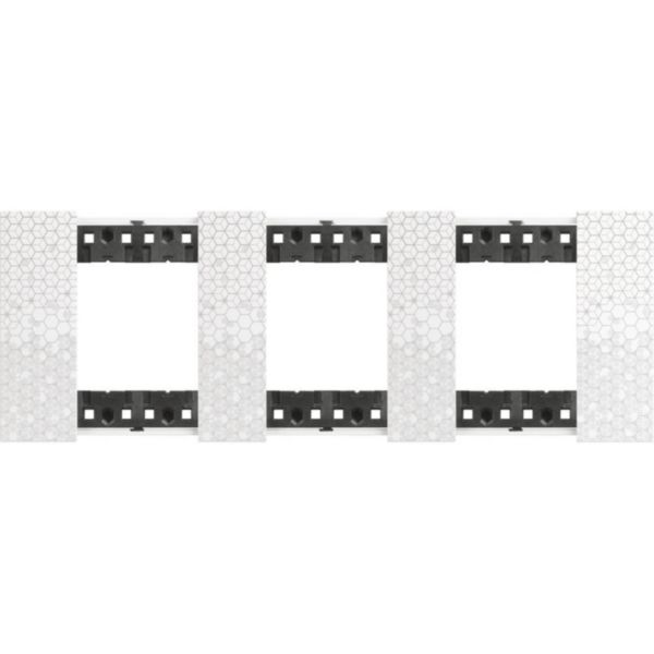 Plaque de finition Living Now Collection Les Blancs matière polymère 3x2 modules - finition Pixel