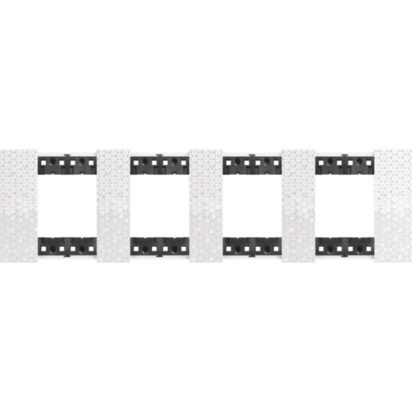Plaque de finition Living Now Collection Les Blancs matière polymère 4x2 modules - finition Pixel