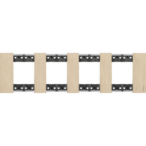 Plaque de finition Living Now Collection Les Blancs matière zamak 4x2 modules - finition Or