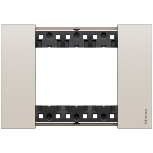 Plaque Living Now 3 modules champagne