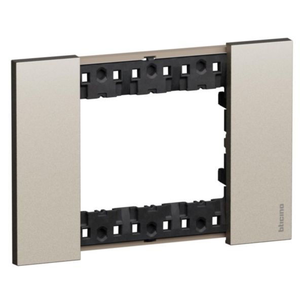 Plaque Living Now 3 modules champagne