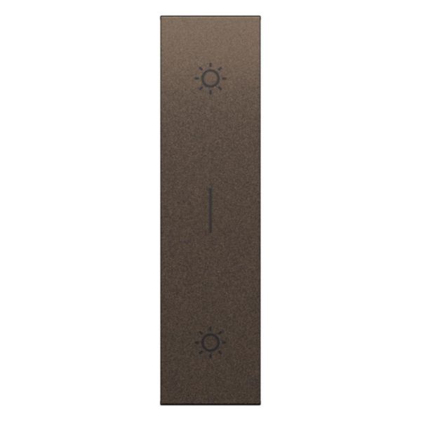 Enjoliveur double poussoir Living Now 1 module - Bronze