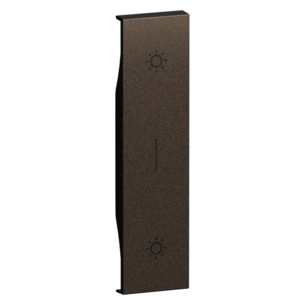 Enjoliveur double poussoir Living Now 1 module - Bronze