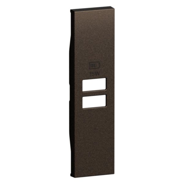 Enjoliveur prise double USB 1 module Living Now bronze