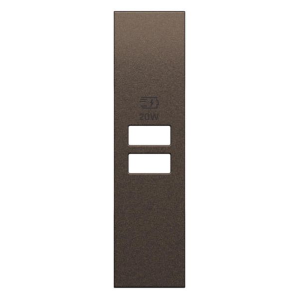 Enjoliveur pour chargeur USB 1 module Living Now - Bronze