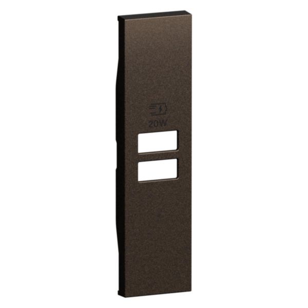 Enjoliveur pour chargeur USB 1 module Living Now - Bronze