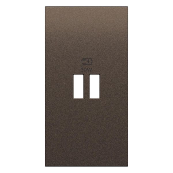 Enjoliveur pour chargeur USB Power Delivery 30W Living Now - 2 modules - Bronze