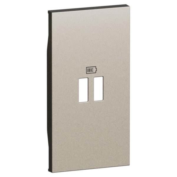 Enjoliveur prise USB 2 modules Living Now champagne