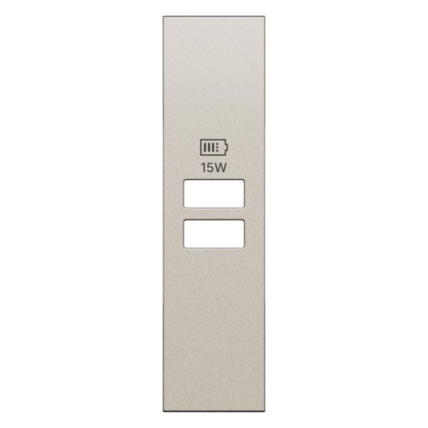 Enjoliveur prise double USB 1 module Living Now champagne