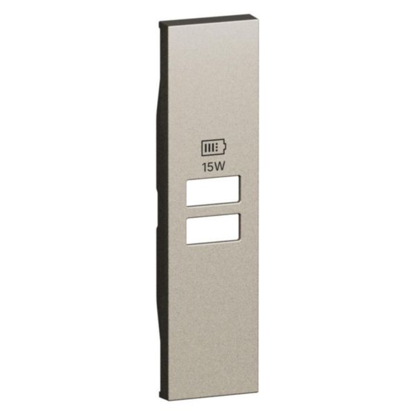 Enjoliveur prise double USB 1 module Living Now champagne
