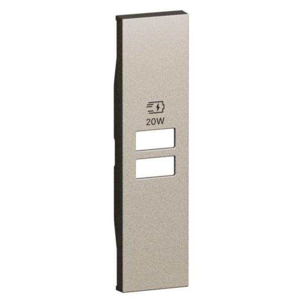 Enjoliveur pour chargeur USB 1 module Living Now - Champagne