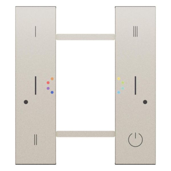 Enjoliveur interrupteur sans fil Living Now 2 modules - Champagne