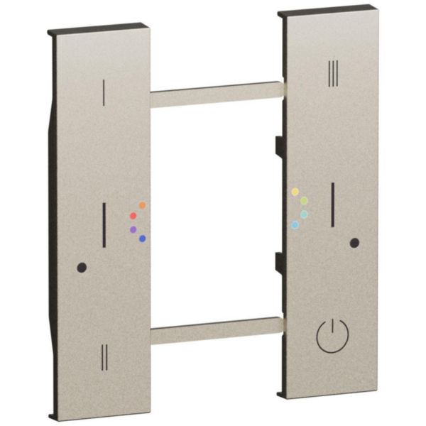 Enjoliveur interrupteur sans fil Living Now 2 modules - Champagne