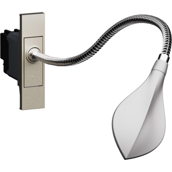 Liseuse + va-et-vient 230 V Living Now champagne 1 module