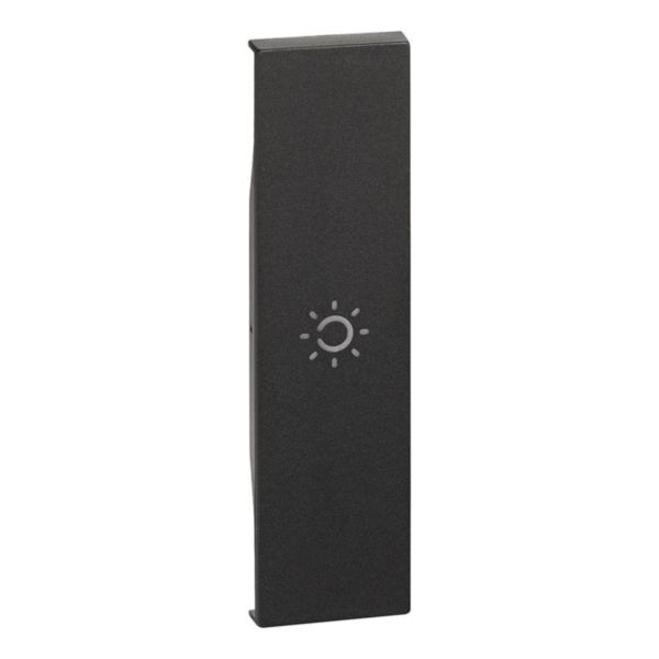 Enjoliveur Living Now avec symbole lumière MyHOME_Up 1 module - noir mat