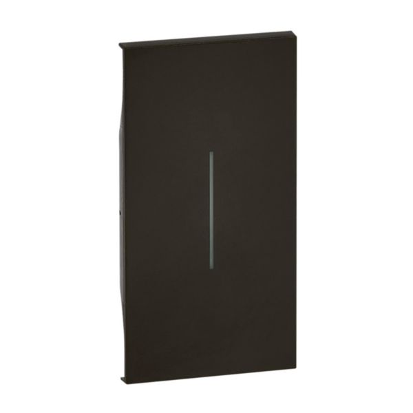 Enjoliveur Living Now pour commande d'éclairage standard ou lumineuse 2 modules - noir mat