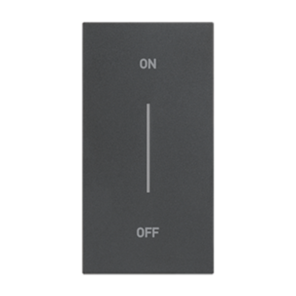 Enjoliveur Living Now avec symbole ON-OFF MyHOME_Up 2 modules - noir mat