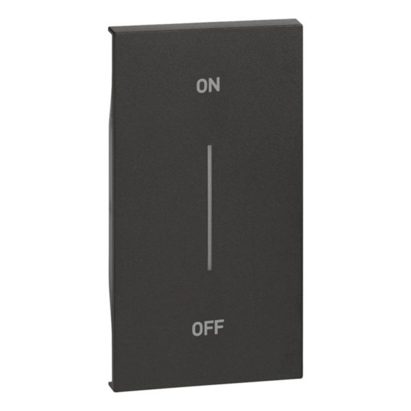 Enjoliveur Living Now avec symbole ON-OFF MyHOME_Up 2 modules - noir mat