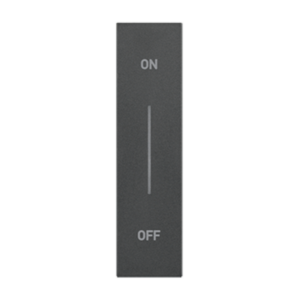 Enjoliveur Living Now avec symbole ON-OFF MyHOME_Up 1 module - noir mat