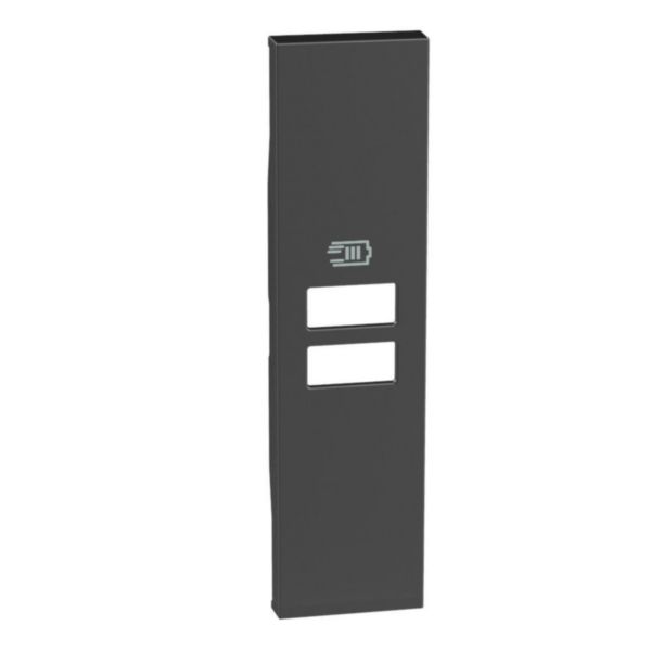 Enjoliveur Living Now pour prise USB 1 module - Noir