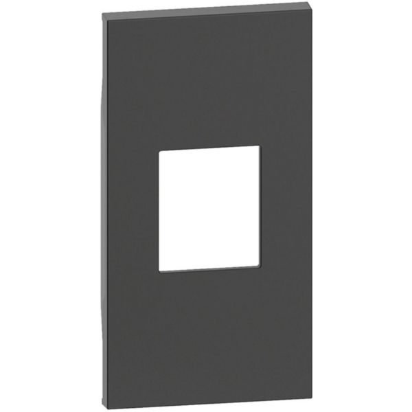 Enjoliveur Living Now pour prise optique SC/APC simplex 2 modules - noir mat