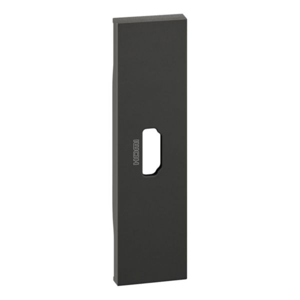 Enjoliveur Living Now pour prise HDMI préconnectorisée 1 module - noir mat