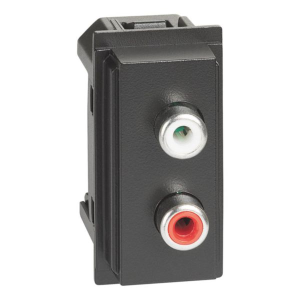 Prise audio double RCA Living Now avec enjoliveur noir mat - 1 module - Page 4