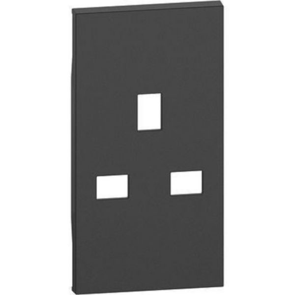 Enjoliveur Living Now pour prise 2 modules - Noir