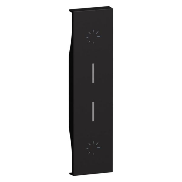 Enjoliveur double variateur Living Now 1 module - Noir