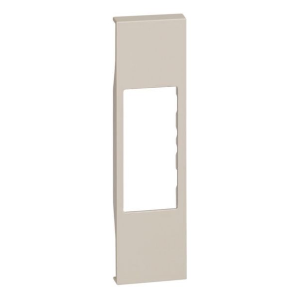 Plastron de finition Living Now pour toutes prises RJ45 , haut-parleurs et double RCA 1 module - sable