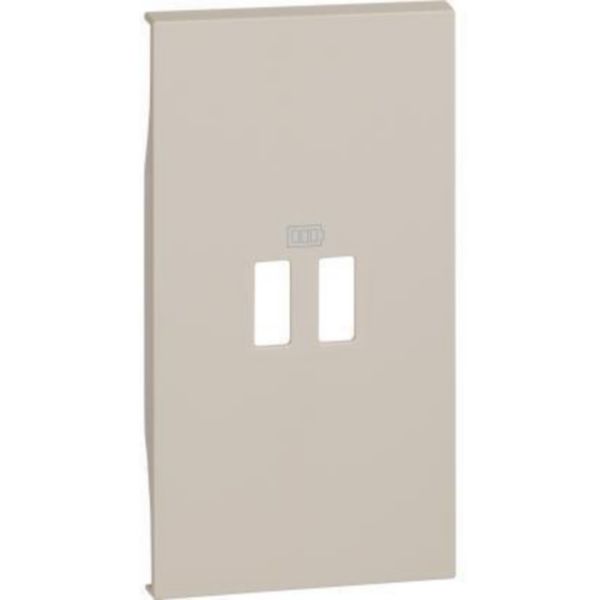 Enjoliveur pour chargeur USB 2 modules Living Now - Sable