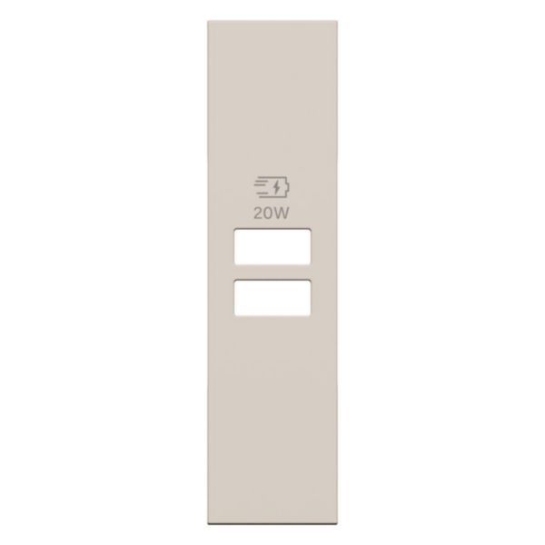 Enjoliveur pour chargeur USB 1 module Living Now - Sable