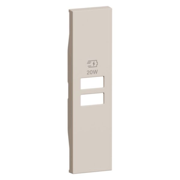 Enjoliveur pour chargeur USB 1 module Living Now - Sable