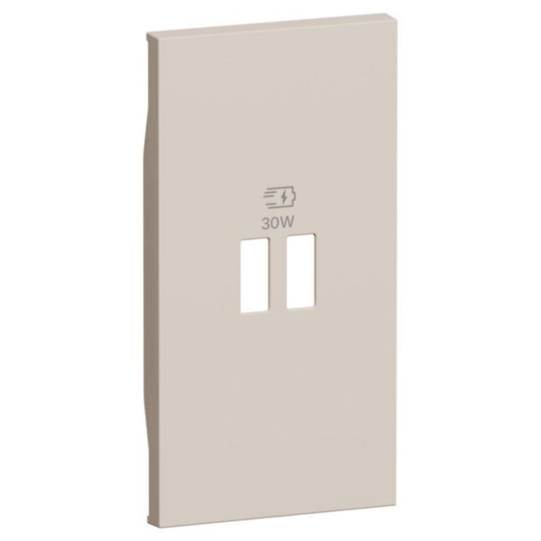 Enjoliveur pour chargeur USB Power Delivery 30W Living Now - 2 modules - Sable