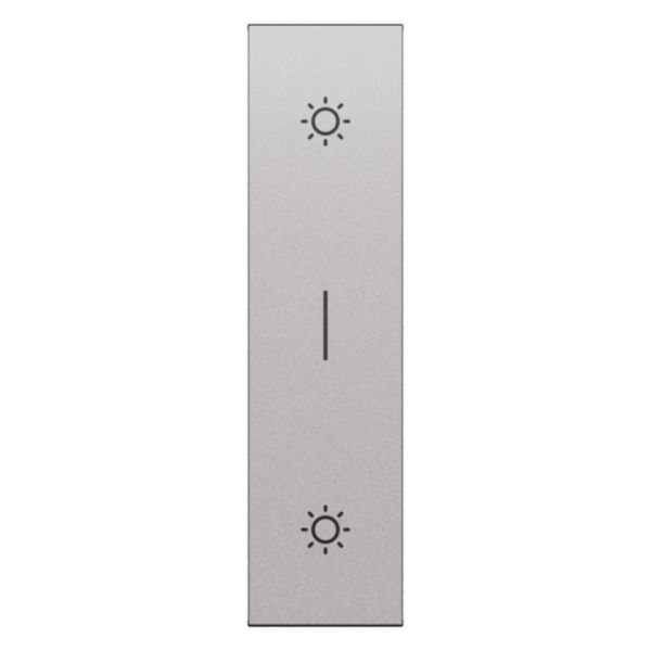 Enjoliveur double poussoir Living Now 1 module - Acier