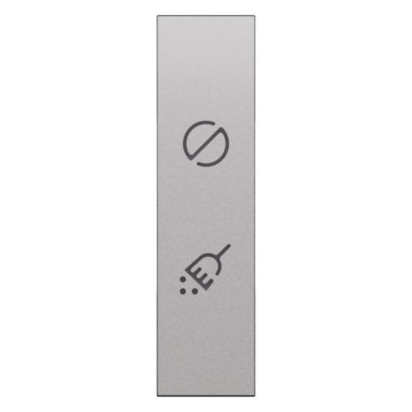 Enjoliveur double commande hôtel 1 module Living Now acier