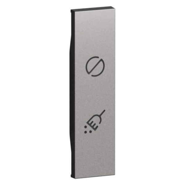 Enjoliveur double commande hôtel 1 module Living Now acier