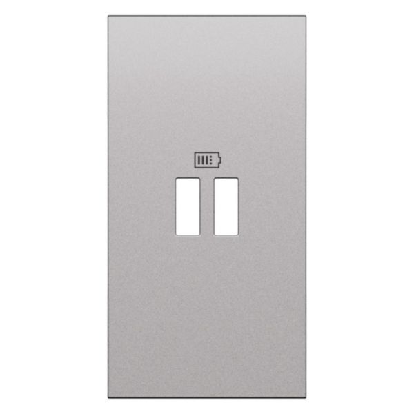 Enjoliveur prise USB 2 modules Living Now acier