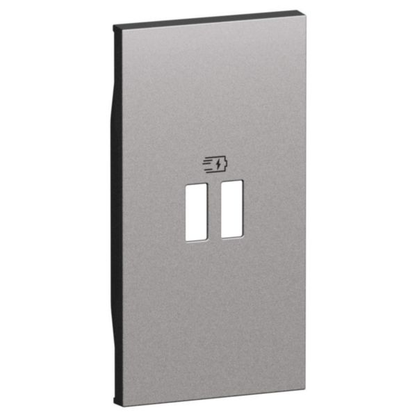 Enjoliveur prise USB Power Delivery 2 modules Living Now acier