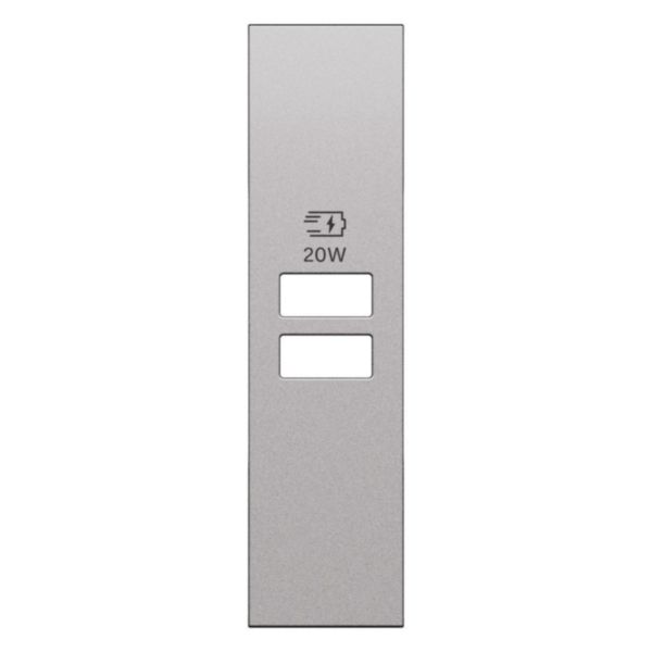 Enjoliveur pour chargeur USB 1 module Living Now - Acier