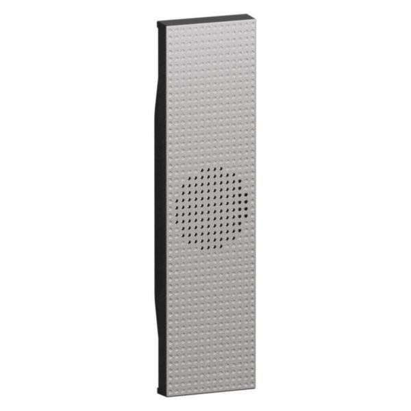 Enjoliveur pictogramme sonnette 1 module Living Now acier