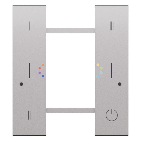 Enjoliveur interrupteur sans fil Living Now 2 modules - Acier