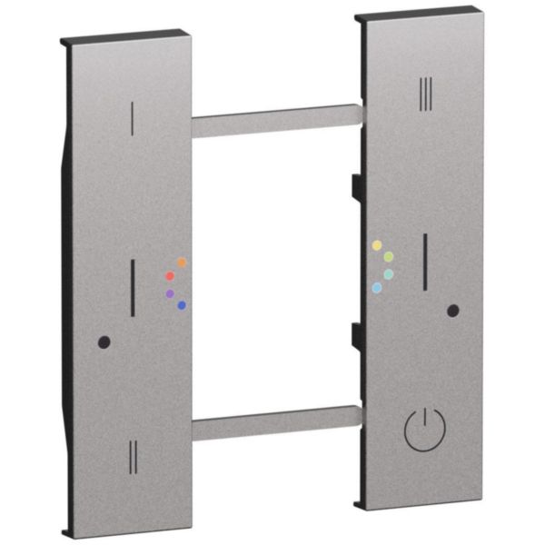 Enjoliveur interrupteur sans fil Living Now 2 modules - Acier