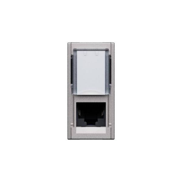 Prise RJ45 catégorie 6 FTP Living Now pour applications Grade 1 et Grade 2 avec enjoliveur Acier - 1 module
